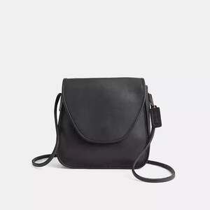 Vintage Coach  Bag Black Leather Crossbody Shoulder Bag